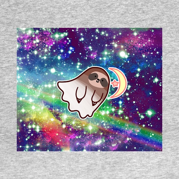 Ghost Sloth - Rainbow Space by saradaboru